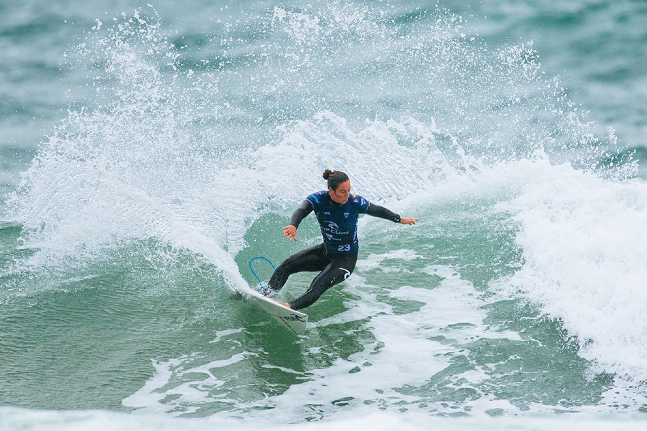 Tyler Wright (pic) has won the Bells Beach women's title by beating fellow Aussie Molly Picklum. <i>Photo: AAP/Beatriz Ryder/WSL</i>
