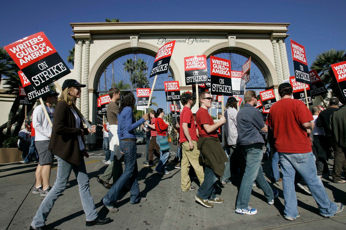 A 100-day Hollywood writers' strike in 2007 cost California's economy an estimated $A3.1 billion.