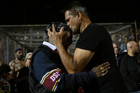 Hundreds heal with Nicky Winmar 30 years on from racism stand