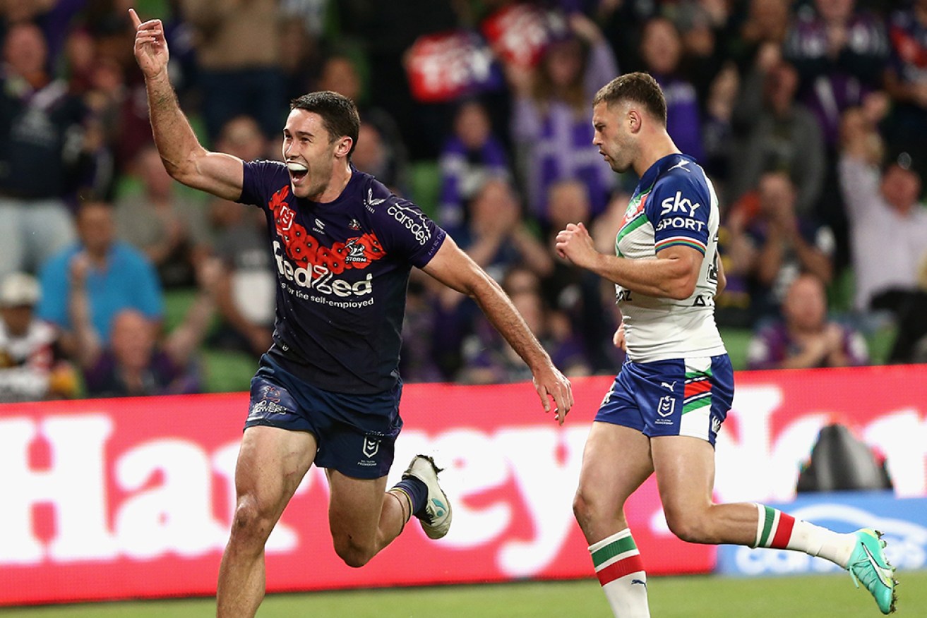 Melbourne's Nick Meaney won the Spirit of Anzac medal after his two-try effort in the win over NZ.