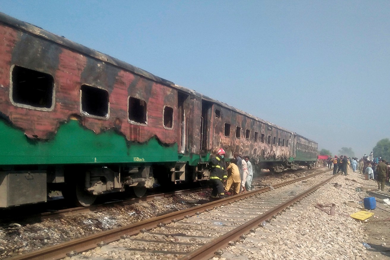 Poor passengers in Pakistan often bring small gas stoves on trains to cook their meals.