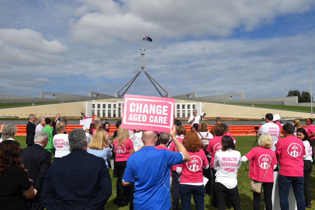 The federal government will announce budget funding to meet a ruling for an aged care wage rise.