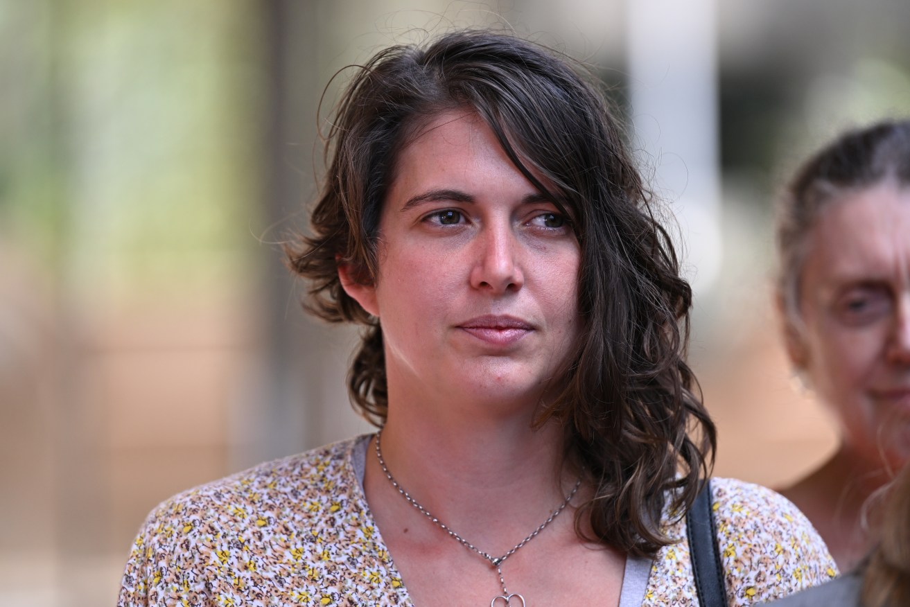 Violet CoCo was slapped with a fine for spraying a Woodside Energy logo on a Perth police station.