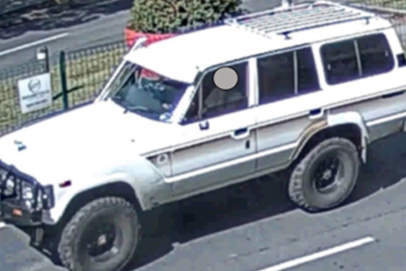 The four-wheel drive allegedly used to ram a hatchback on the highway in Brisbane hasn't been found.