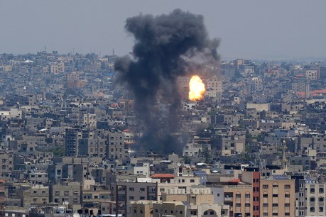 Israel strikes Gaza City as sirens sound in Tel Aviv