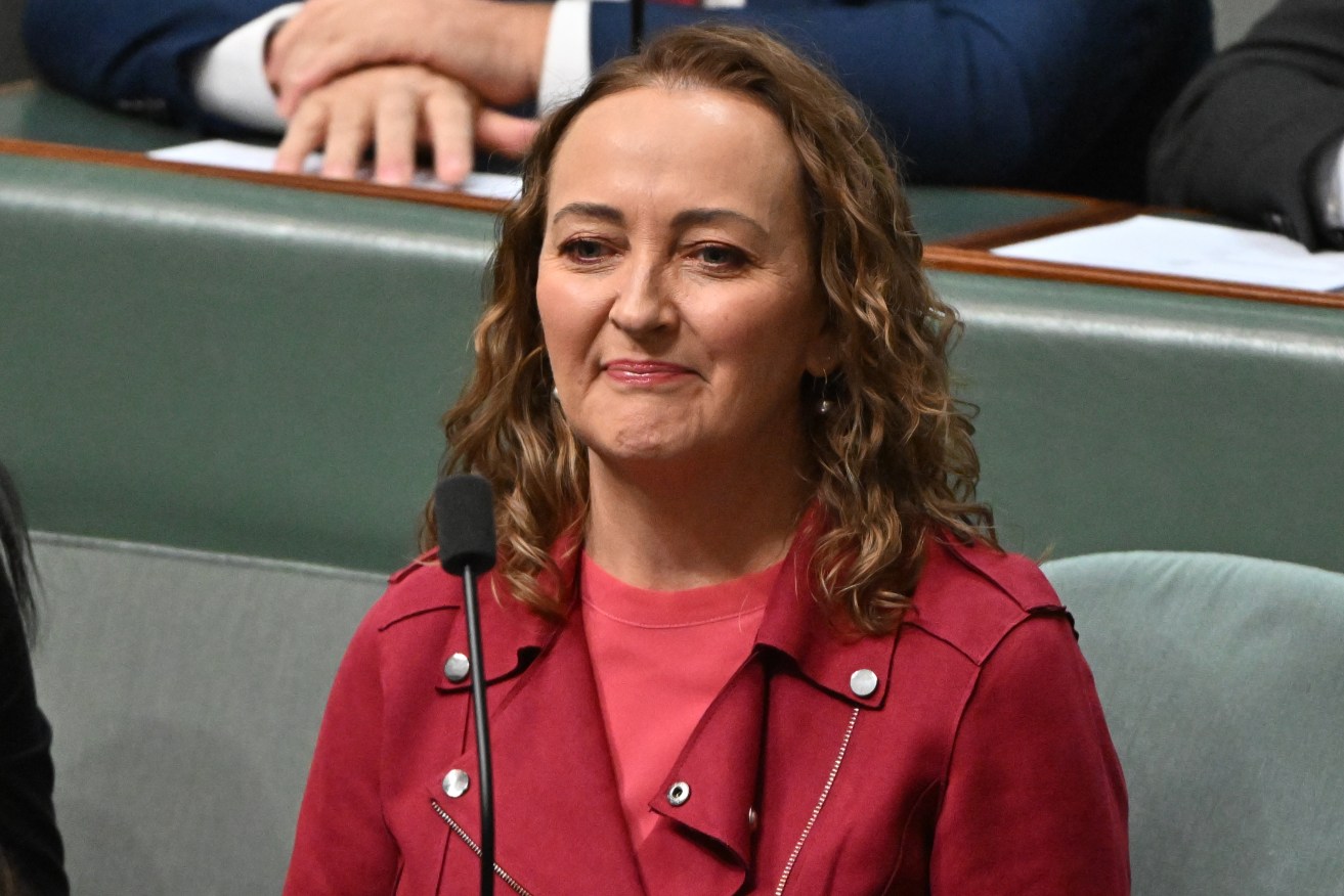 Labor member for Aston Mary Doyle during a swearing in ceremony at Parliament House in Canberra.