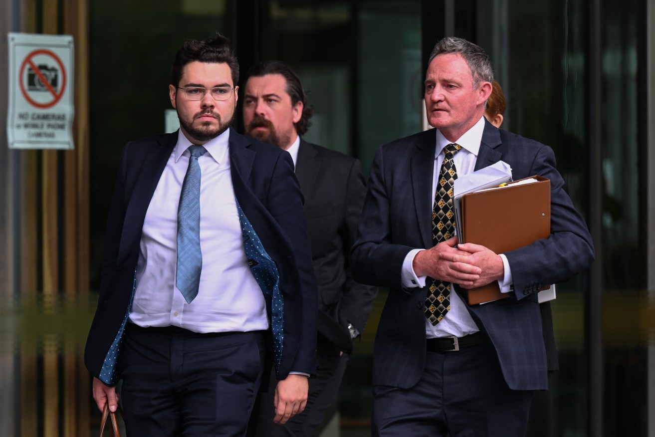 Bruce Lehrmann's defence lawyer Steven Whybrow (right) faces a second day at the hearing.