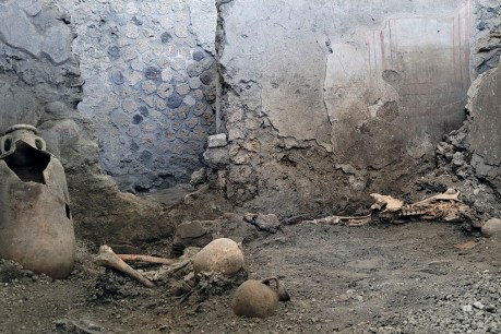Volcano victims’ skeletons found in ruins of Pompeii