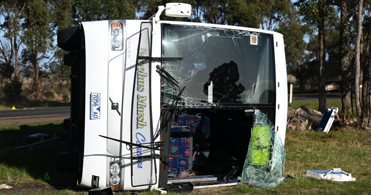 Driver charged over horror bus crash that injured kids