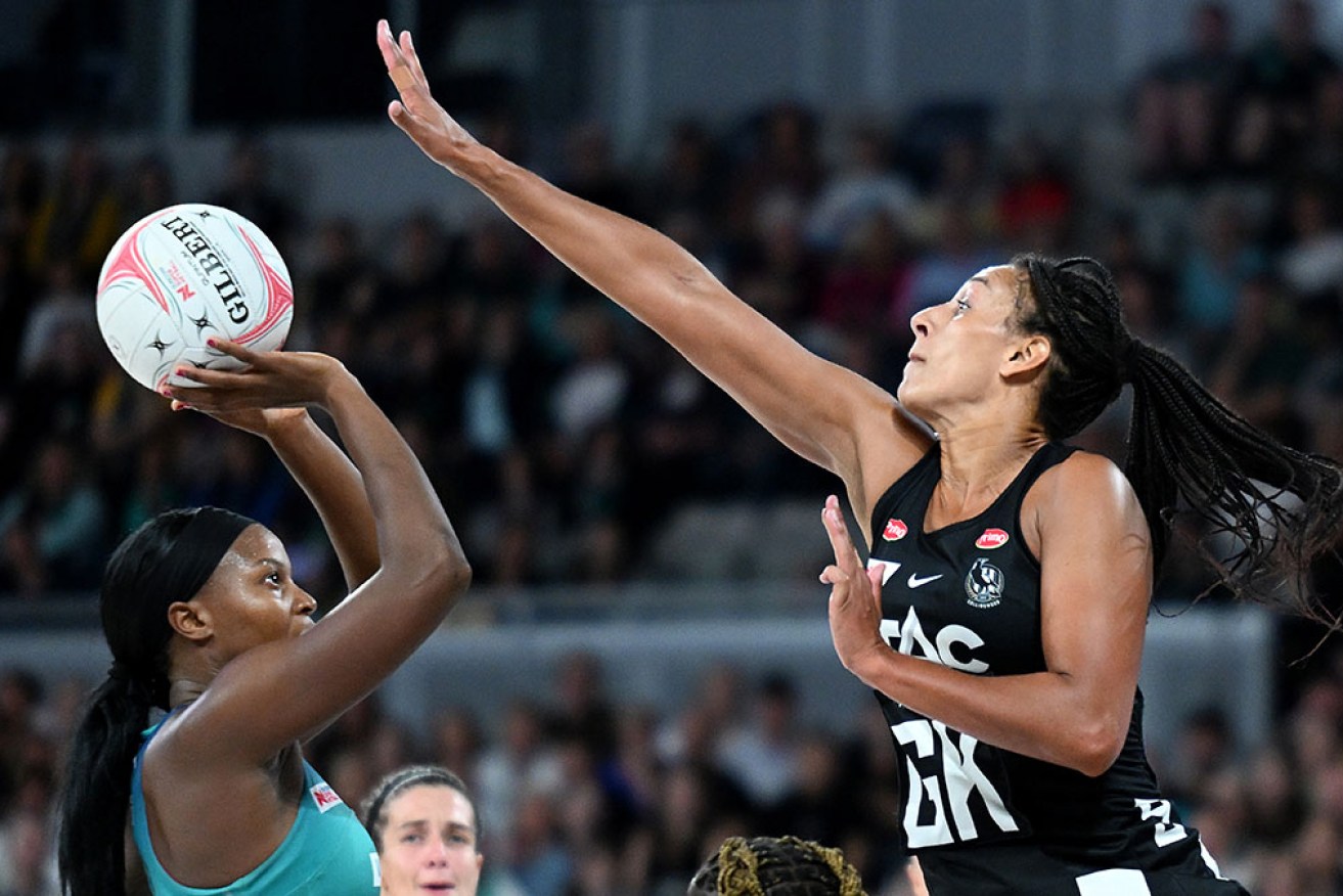 Skipper Geva Mentor (right) will be without a Super Netball club after Collingwood's withdrawal.