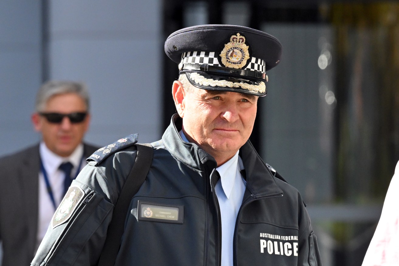 Australian Federal Police Commander Michael Chew arrives at the ACT Civil and Administrative Tribunal in Canberra.