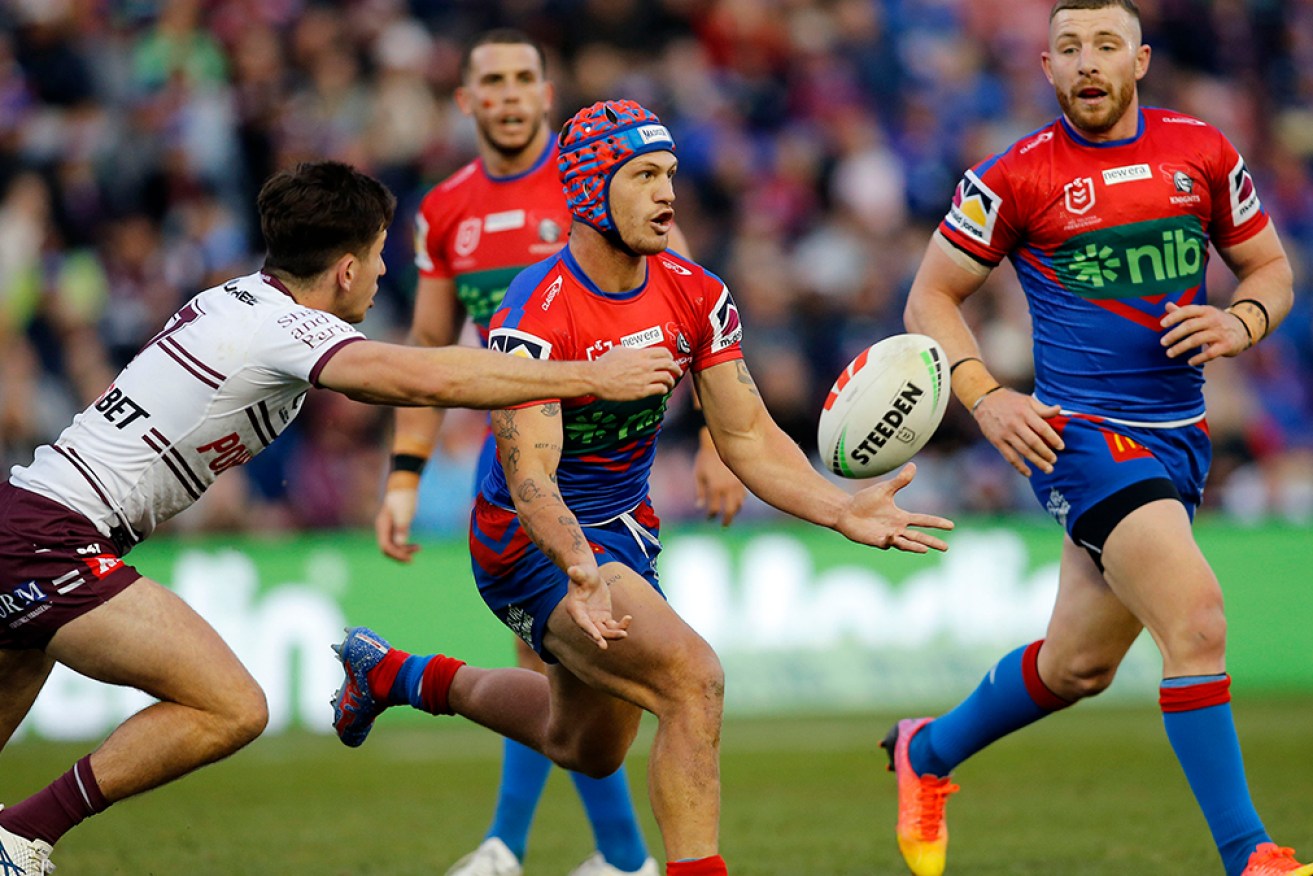 Kalyn Ponga's snubbing by Queensland has been Newcastle's gain in a 28-18 NRL win over Manly on Sunday.
