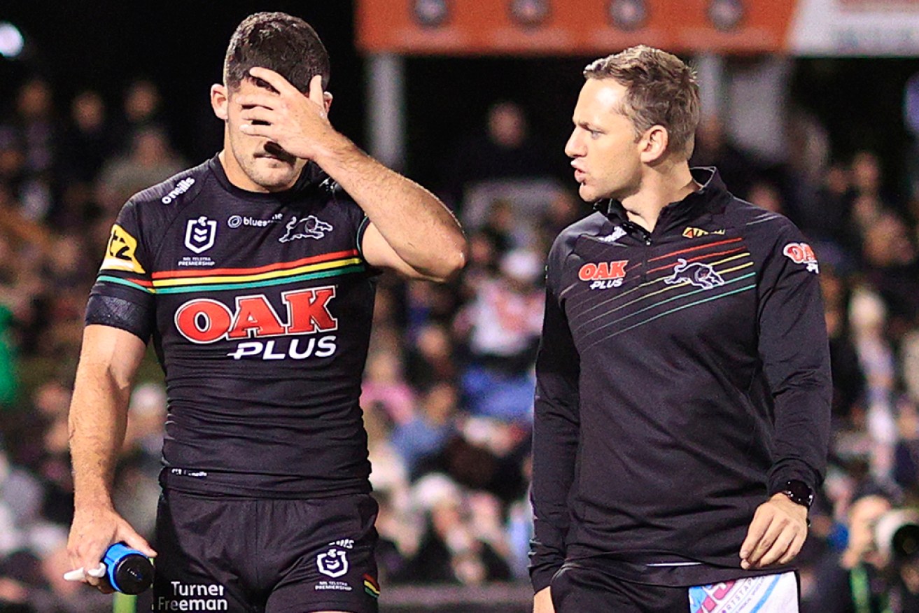 NSW star Nathan Cleary has suffered a hamstring injury in Penrith's win over St George Illawarra.