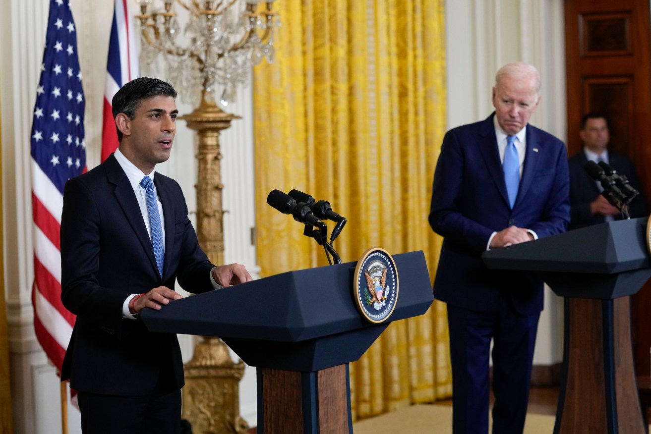 UK Prime Minister Rishi Sunak and US President Joe Biden have pledged closer economic links.