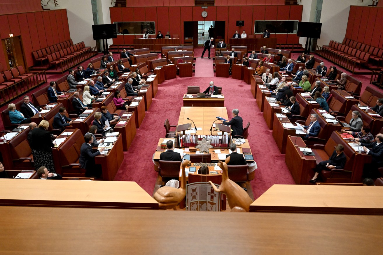 Senators face a marathon session as the government attempts to push through dozens of bills.