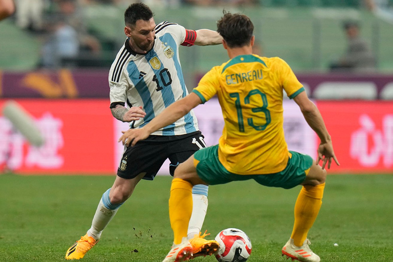 Argentina's great No.10 Lionel Messi has ended up tormenting Australia again in a Beijing friendly. 