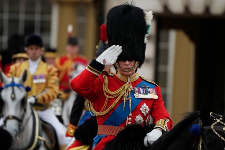 Charles saddles up for b&#8217;day Trooping the Colour parade