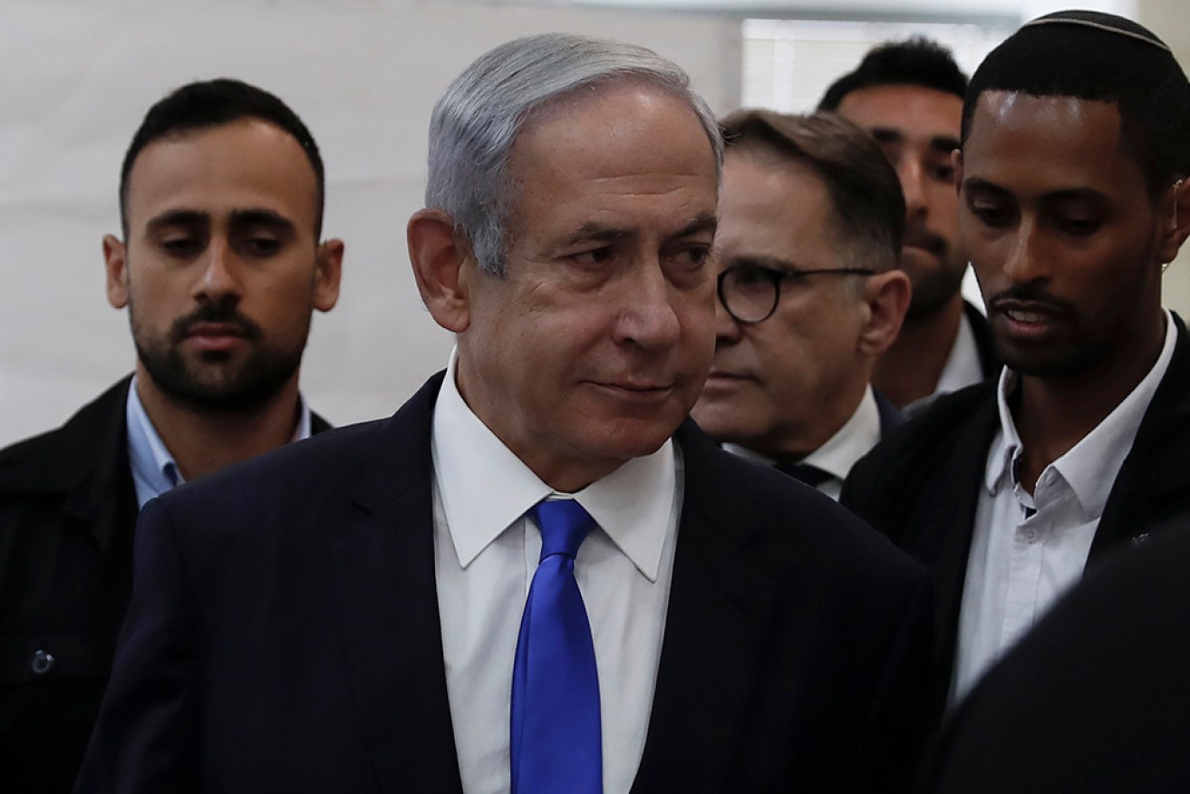 Israeli Prime Minister Benjamin Netanyahu is facing a corruption trial in Jerusalem. 