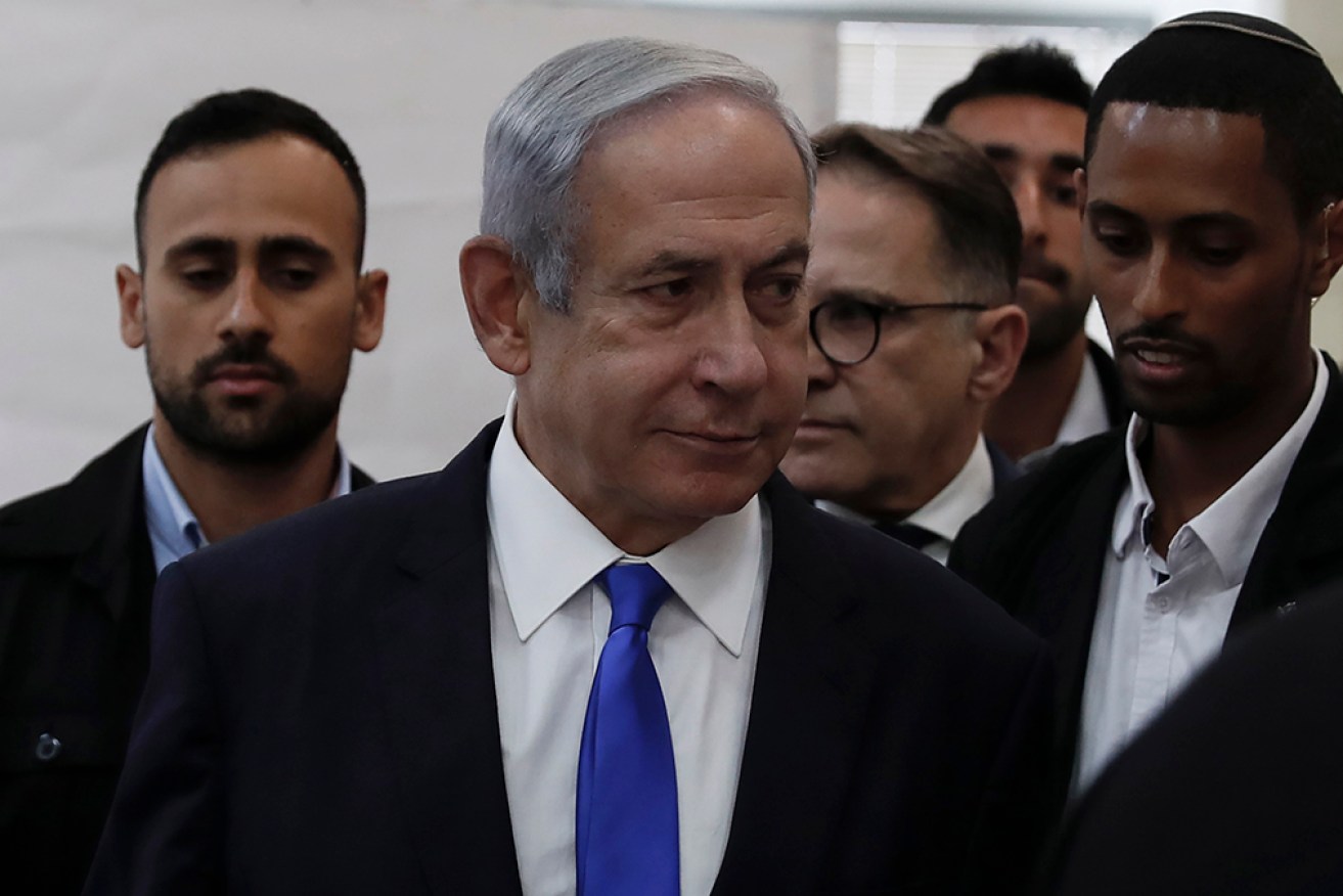 Israeli Prime Minister Benjamin Netanyahu is facing a corruption trial in Jerusalem.