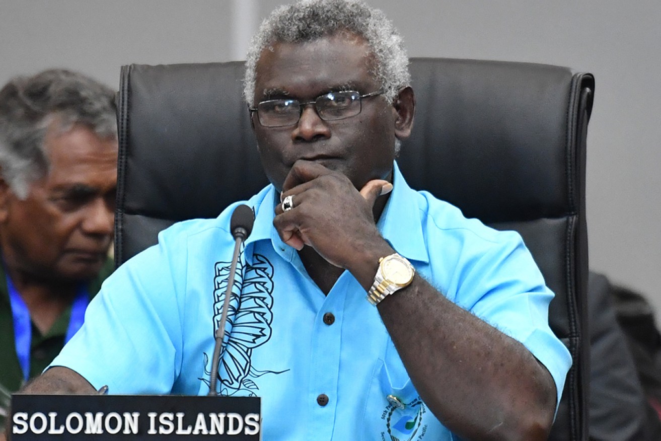 Richard Marles talked security with Solomon Islands PM Manasseh Sogavare on Wednesday. 