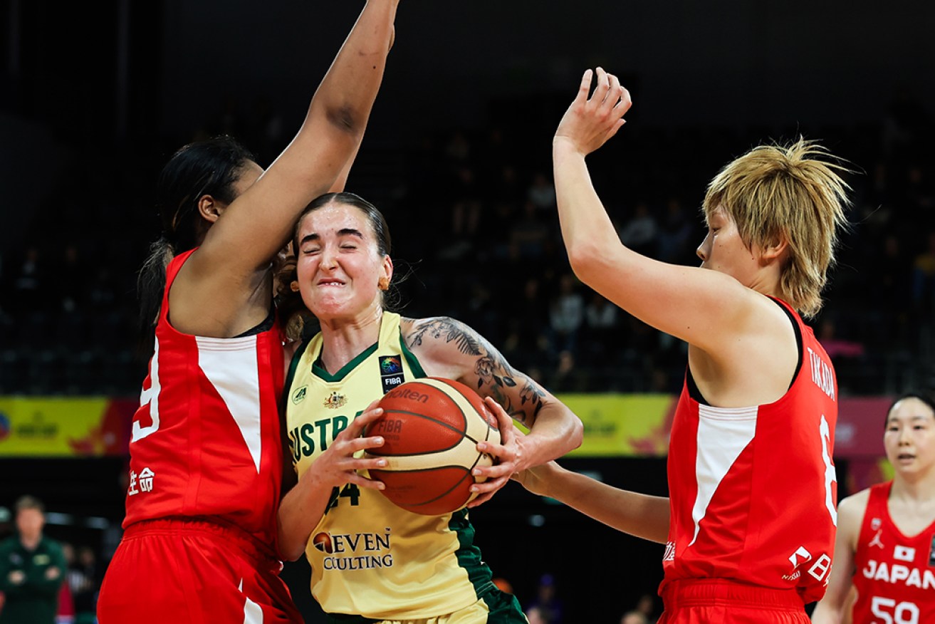Anneli Maley and the Opals found the going tough against Japan in the Asian Cup on Wednesday. 