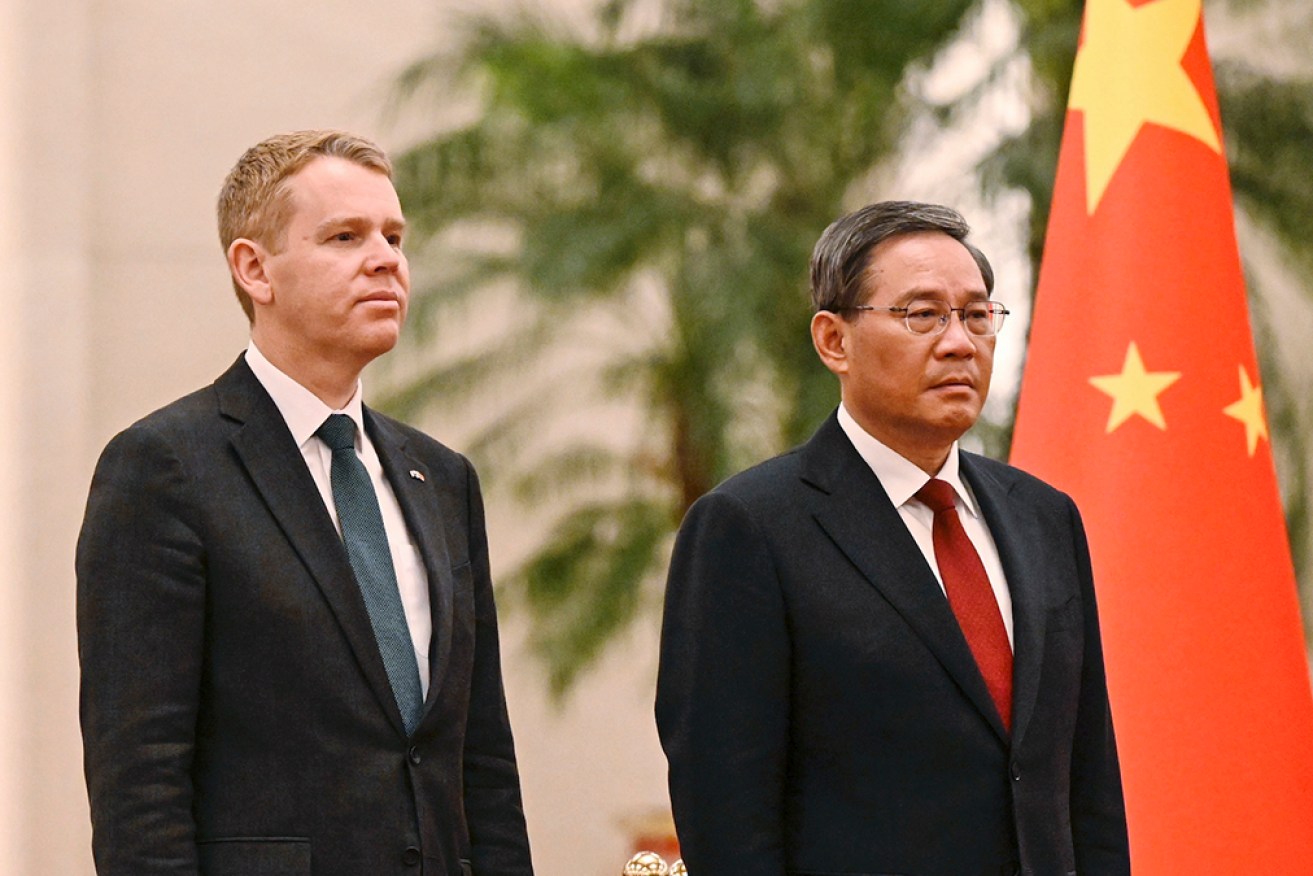 New Zealand Prime Minister Chris Hipkins has met with China's Premier Li Qiang in Beijing.