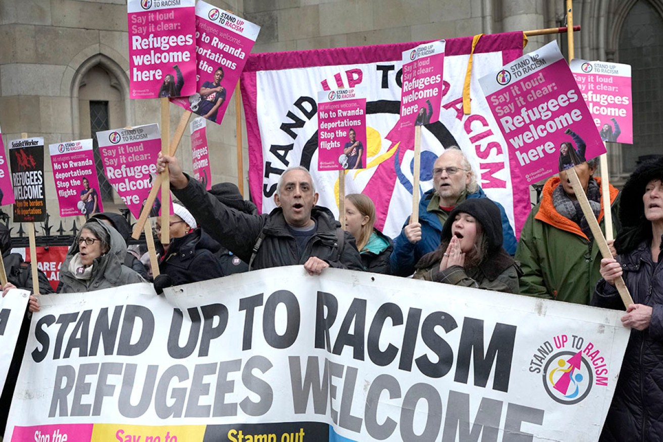 Human rights organisations challenged the UK government's plan to send asylum seekers to Rwanda.