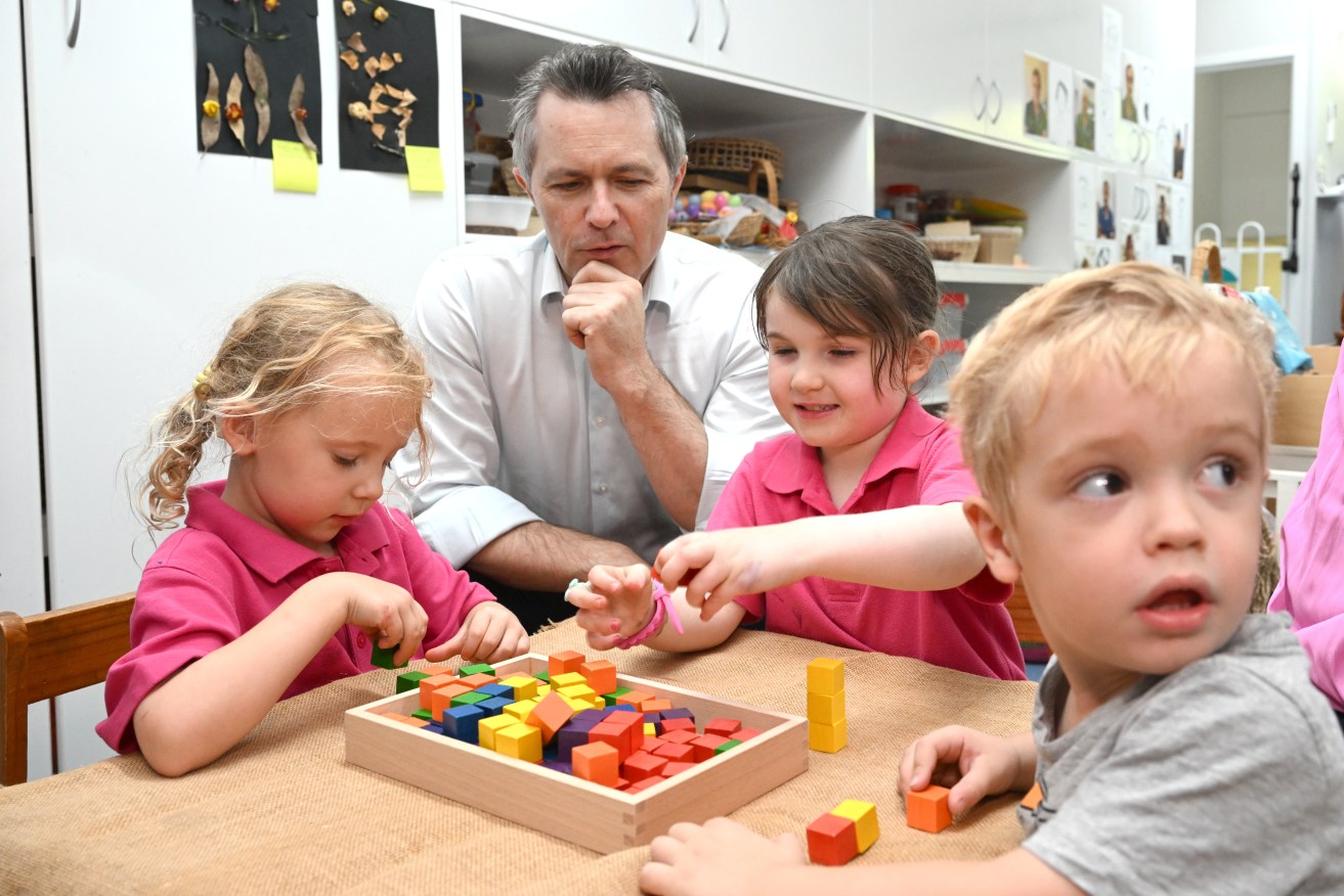 Education Minister Jason Clare has flagged the shift to a Medicare-style universal childcare system.