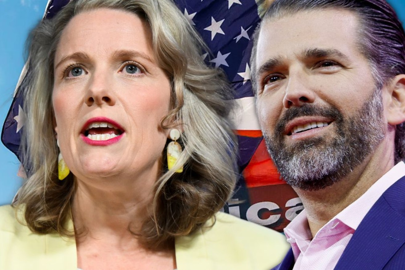 Clare O'Neil has blasted Donald Trump Jr as a "big baby" amid claims his Australian visa was delayed.