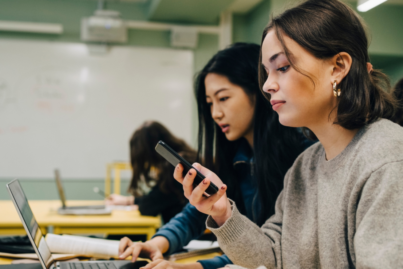 Mobile phones are banned for students at NSW government high schools during school hours.