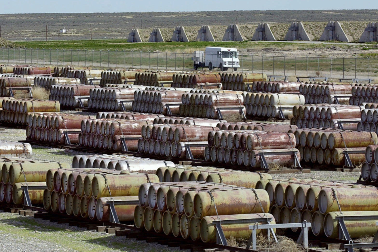 Flashback: Hundreds of mustard- and blister-gas canisters in Utah in 2001, after the US first agreed to destroy all stocks.