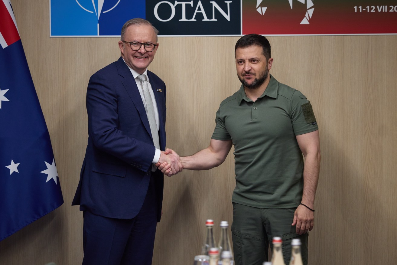 Anthony Albanese met with Ukraine's President Volodymyr Zelensky at the 2023 Nato Summit.