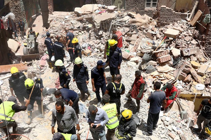 Nine dead as five-storey Cairo building collapses