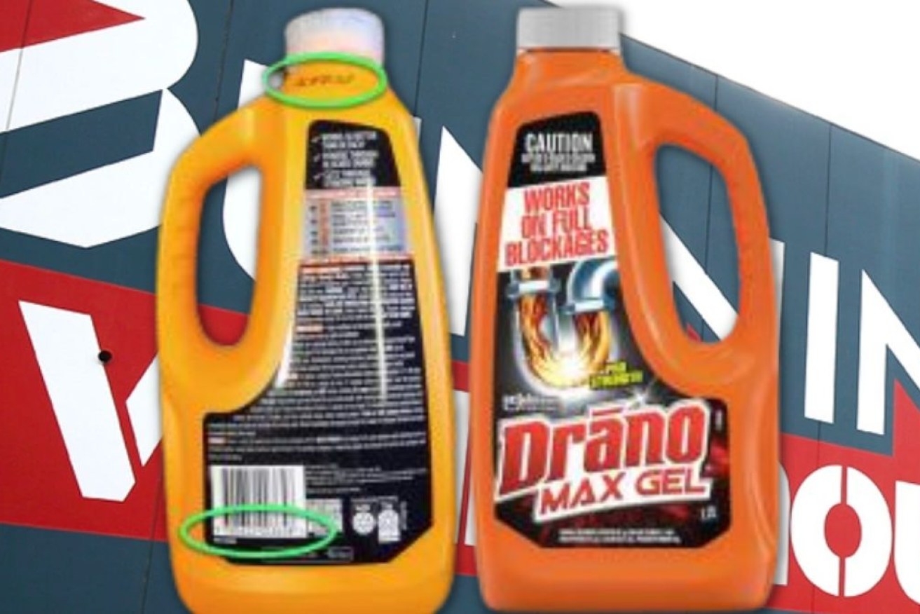 The affected Drano bottles can be identified by batch numbers and their universal product code.