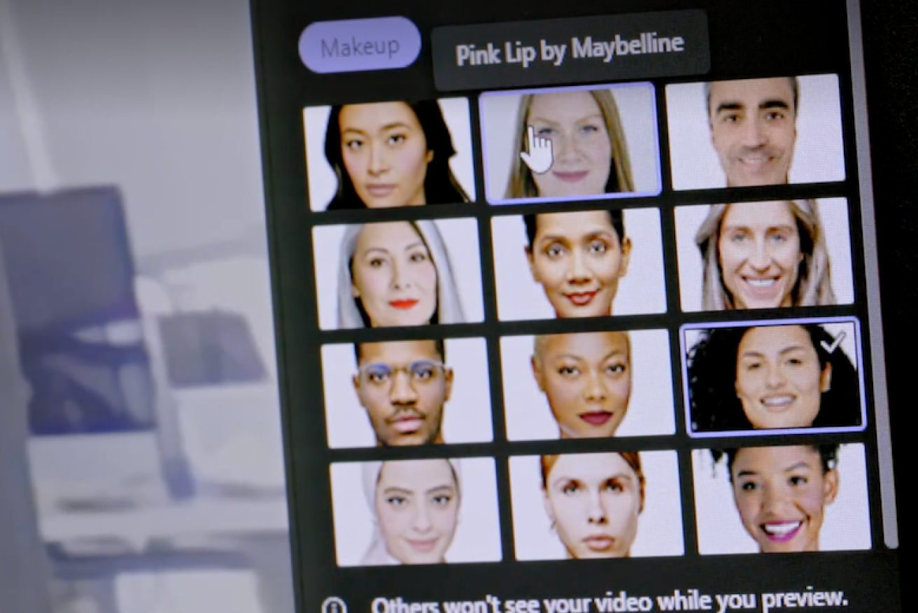 Maybelline and Microsoft Teams have launched a beauty filter.