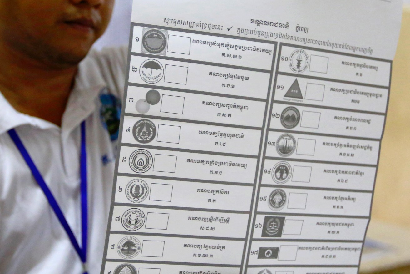 Cambodia's election committee says 84.6 per cent of eligible voters have cast their ballots