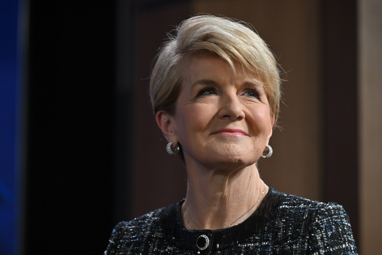 ANU chancellor and former politician Julie Bishop was asked about the Voice at the National Press Club.