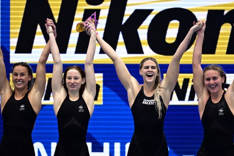 Australian women’s 4x200m freestyle relay team captures gold with world record