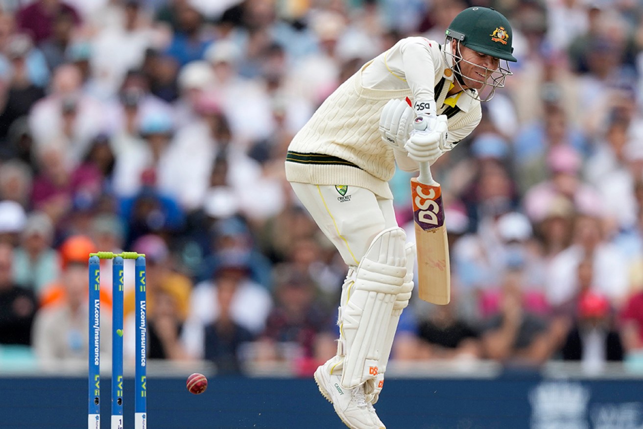 Australian opener David Warner was unbeaten on 58 at tea on day four on Sunday.