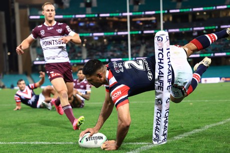 Sydney Roosters hang on for win over Manly