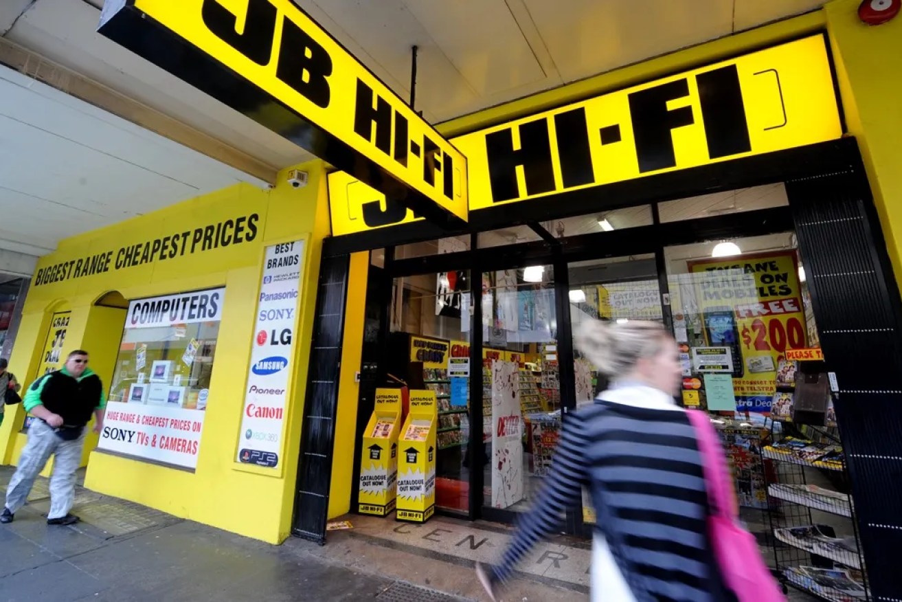 JB Hi-Fi is among big name retailers warning about a consumer retreat as sales slide. 