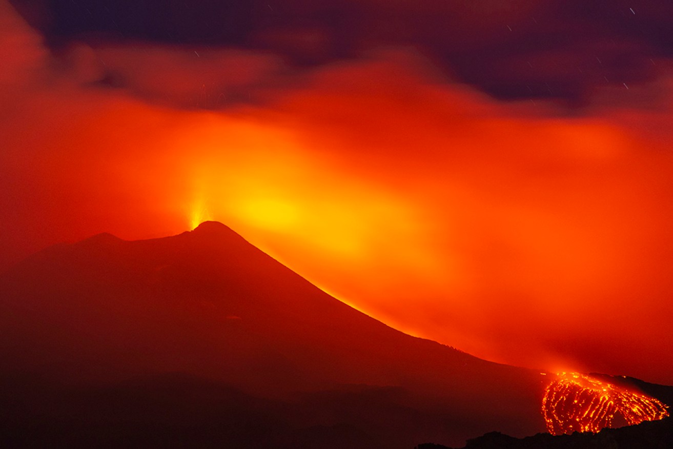 Mount Etna, the most active volcano in Europe, has erupted causing air travel chaos in Sicily. 