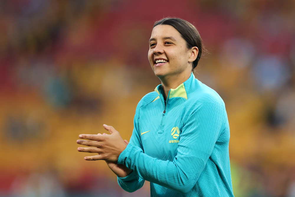 Pictured is Matildas captain Sam Kerr