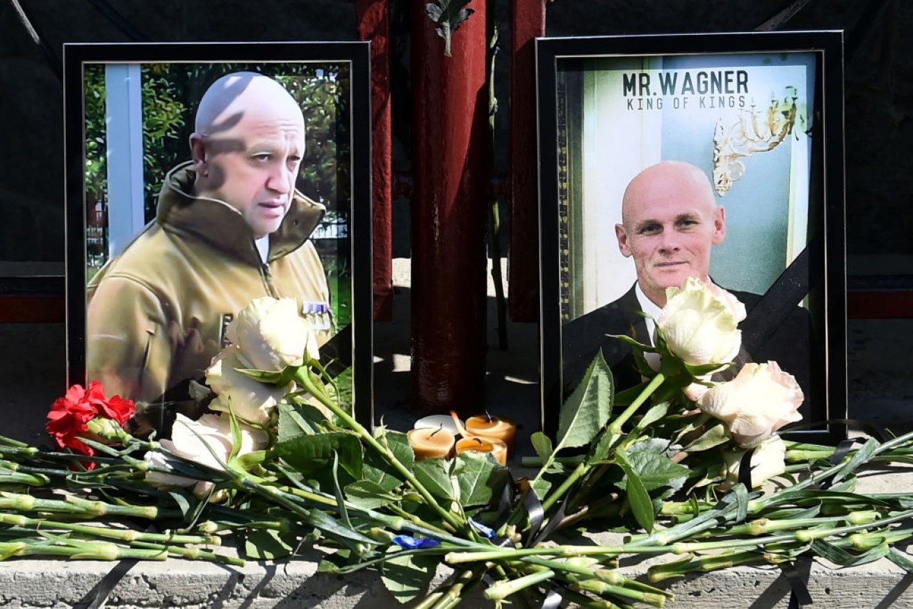 Followers of Yevgeny Prigozhin have laid flowers and messages at his grave in St Petersburg.