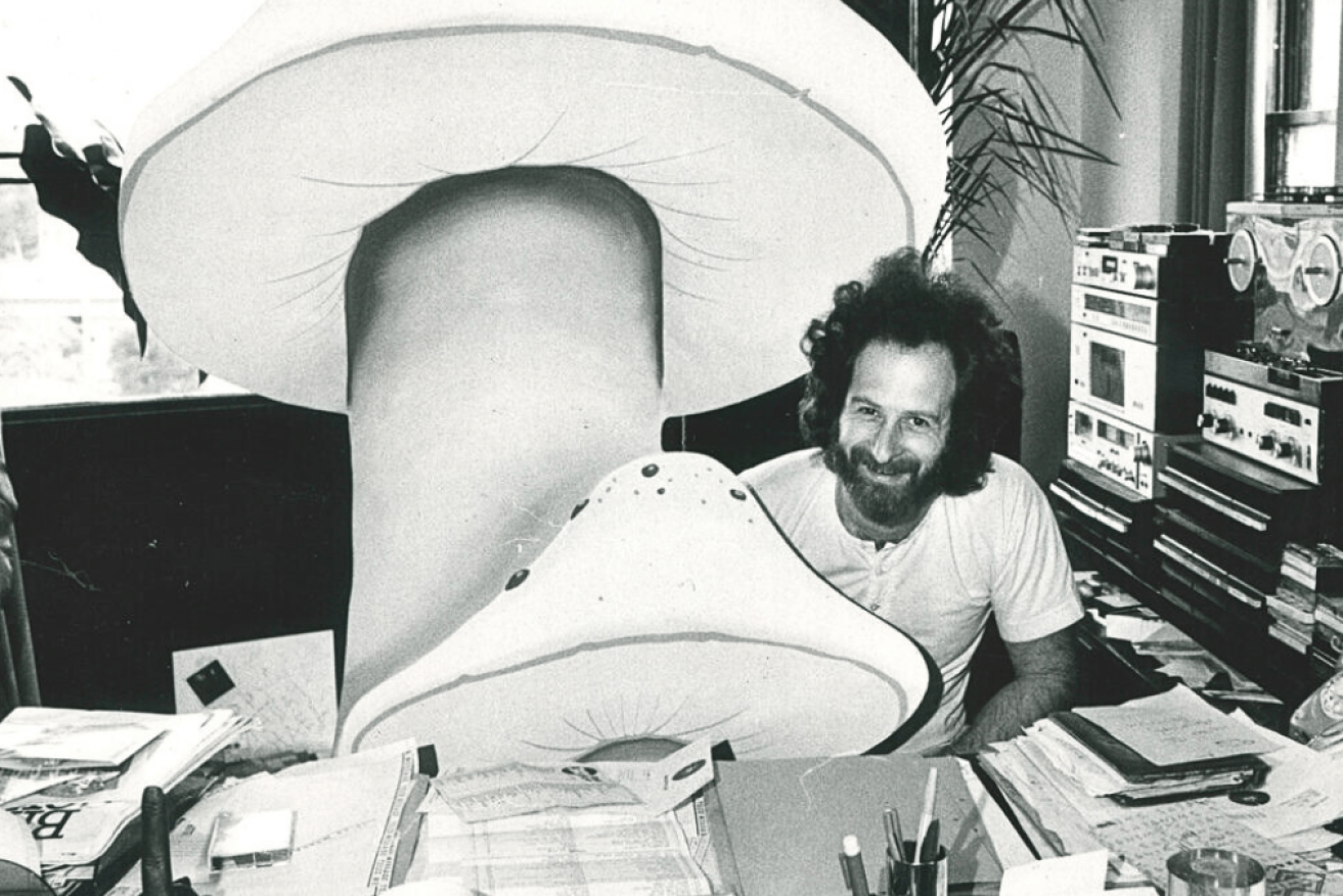 Michael Gudinski in Mushroom's Dunas Lane Offices. 
