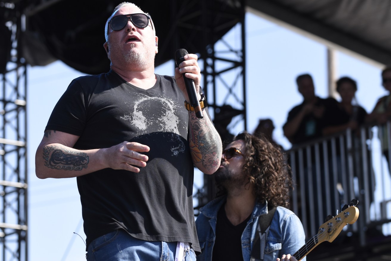 Steve Harwell performs with Smash Mouth in 2017.