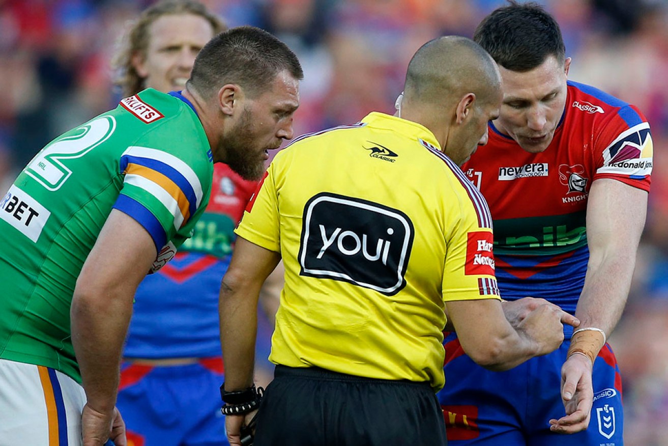 A biting allegation marred Newcastle's dramatic 30-28 NRL elimination final win over Canberra.