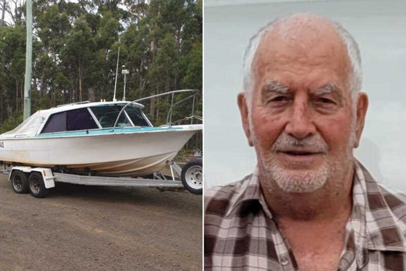 Tasmanian fisherman Kerry Frankcombe, 75, is missing after setting off on Sunday on a half-day trip.