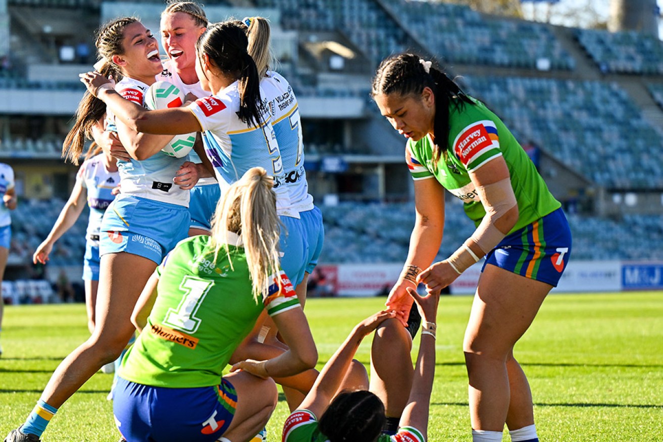 Gold Coast stormed into the NRLW finals by humbling Canberra on its home turf 30-6. 