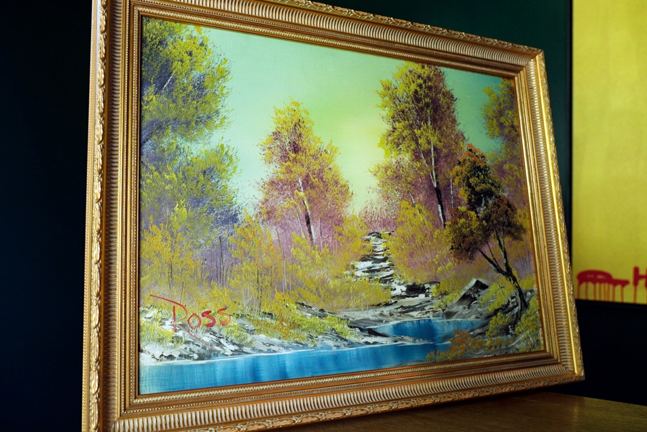 A Walk In The Woods is the first of more than 400 paintings Bob Ross produced on his TV show.